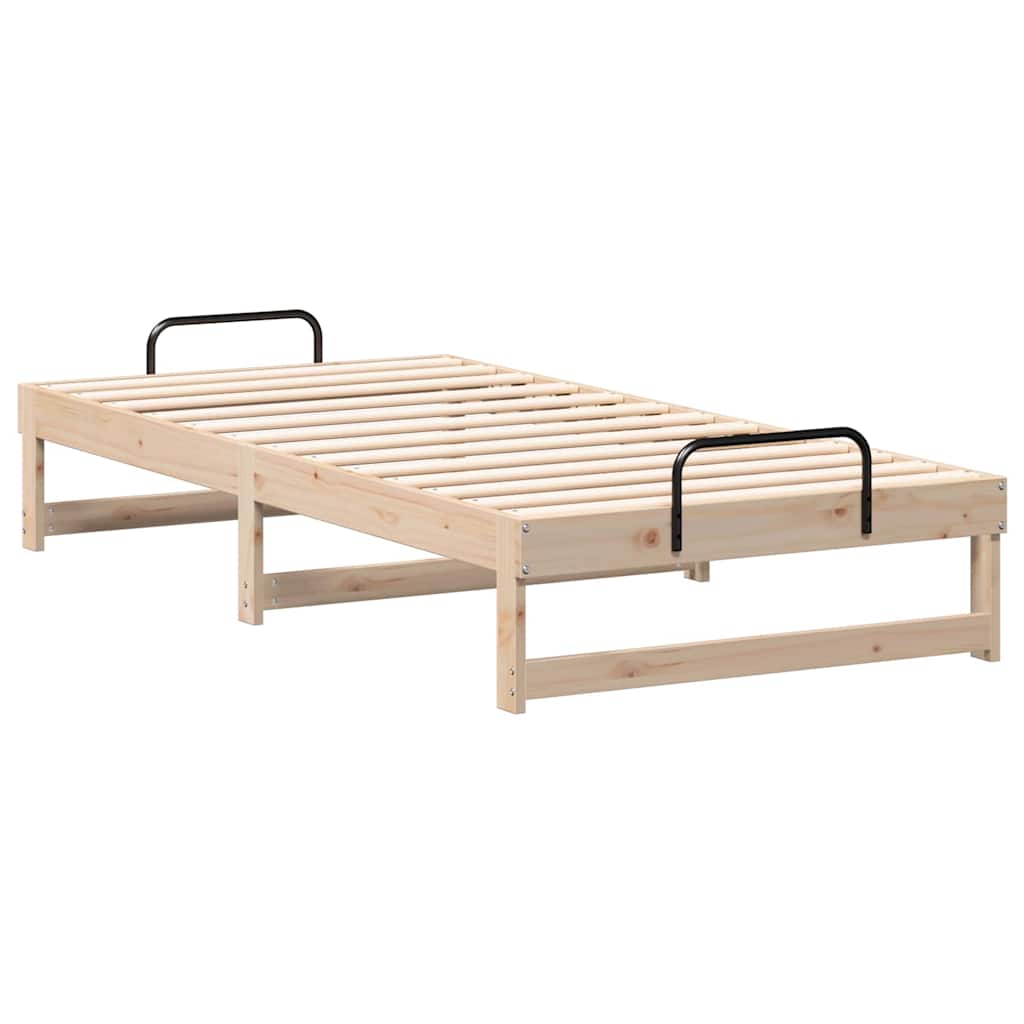 Sengestel Brun 75 x 190 cm Massiv fyrretræ