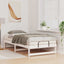 Sengestel Hvid 75 x 190 cm Massiv fyrretræ