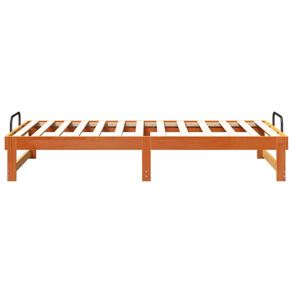 Sengestel Brun 75 x 190 cm Massiv fyrretræ
