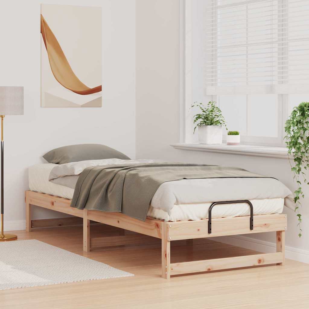Sengestel Brun 80 x 210 cm Massiv fyrretræ