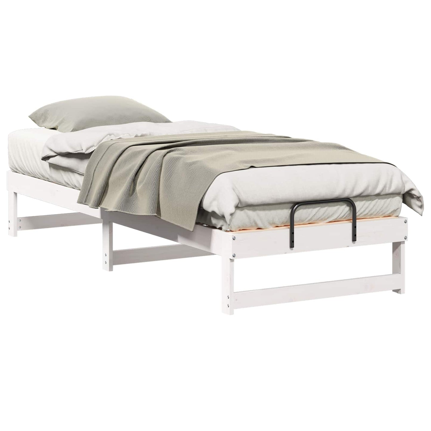 Sengestel Hvid 80 x 210 cm Massiv fyrretræ