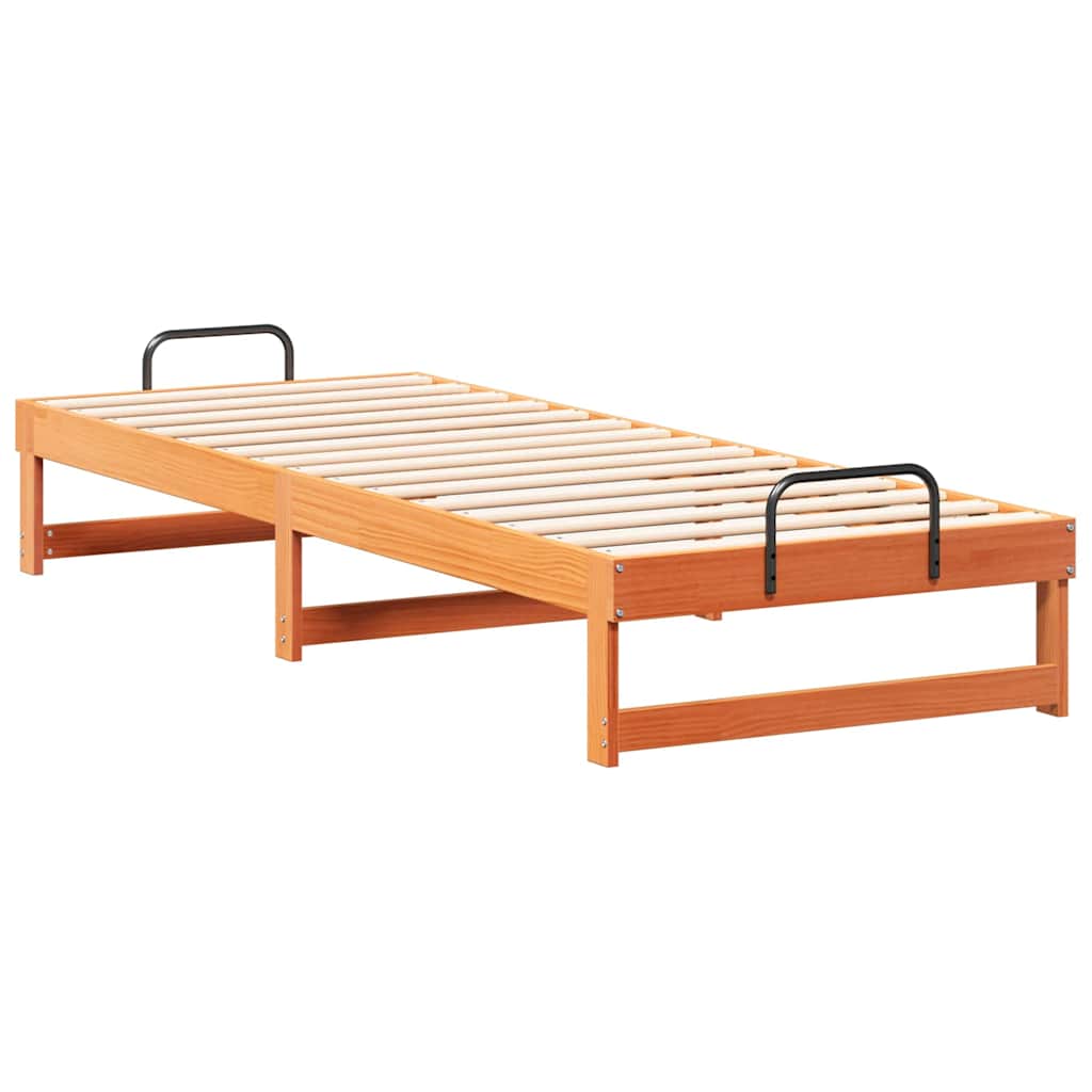 Sengestel Brun 80 x 210 cm Massiv fyrretræ