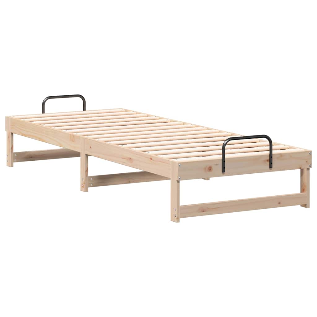Sengestel Brun 90 x 210 cm Massiv fyrretræ