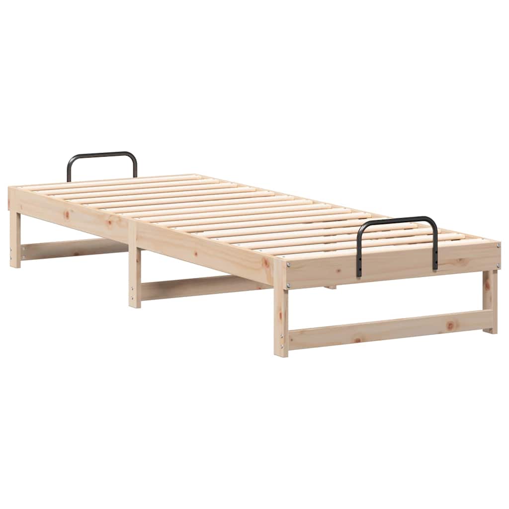 Sengestel Brun 90 x 210 cm Massiv fyrretræ