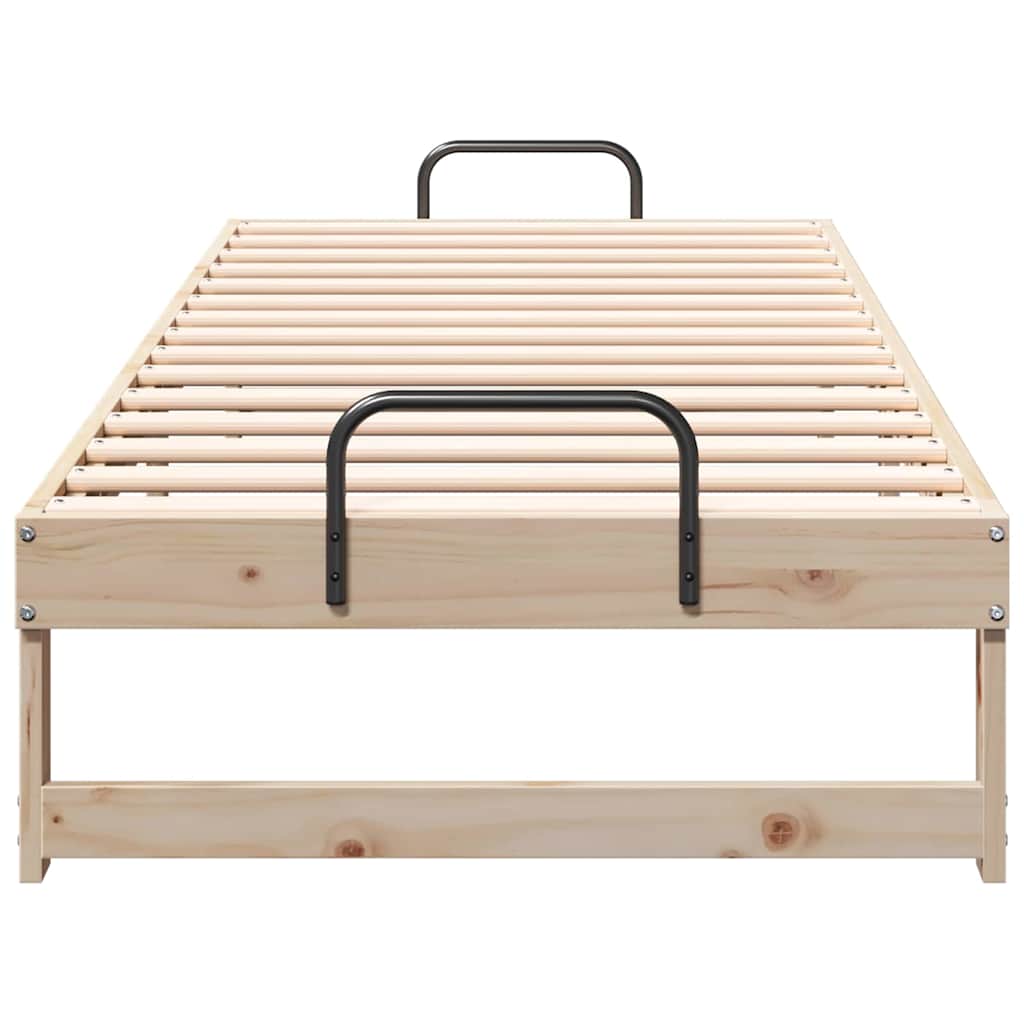 Sengestel Brun 90 x 210 cm Massiv fyrretræ