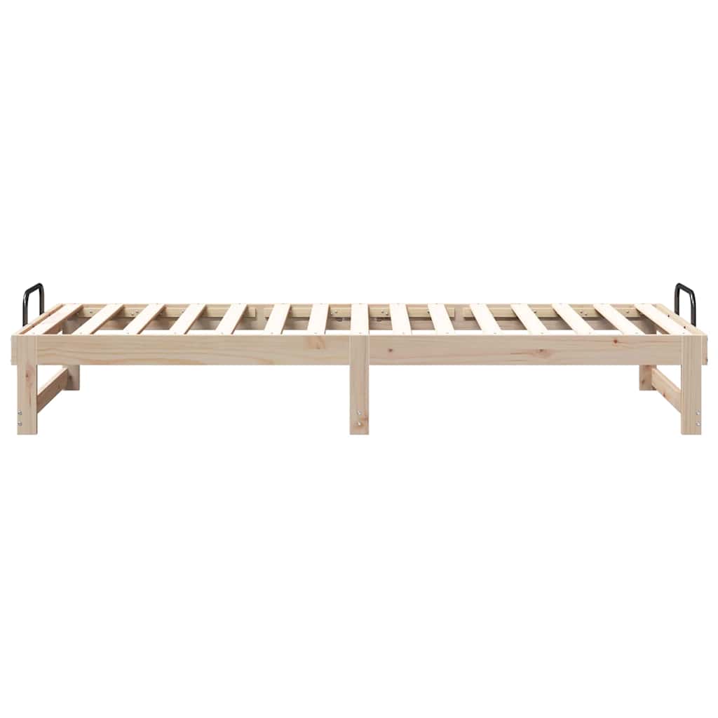 Sengestel Brun 90 x 210 cm Massiv fyrretræ