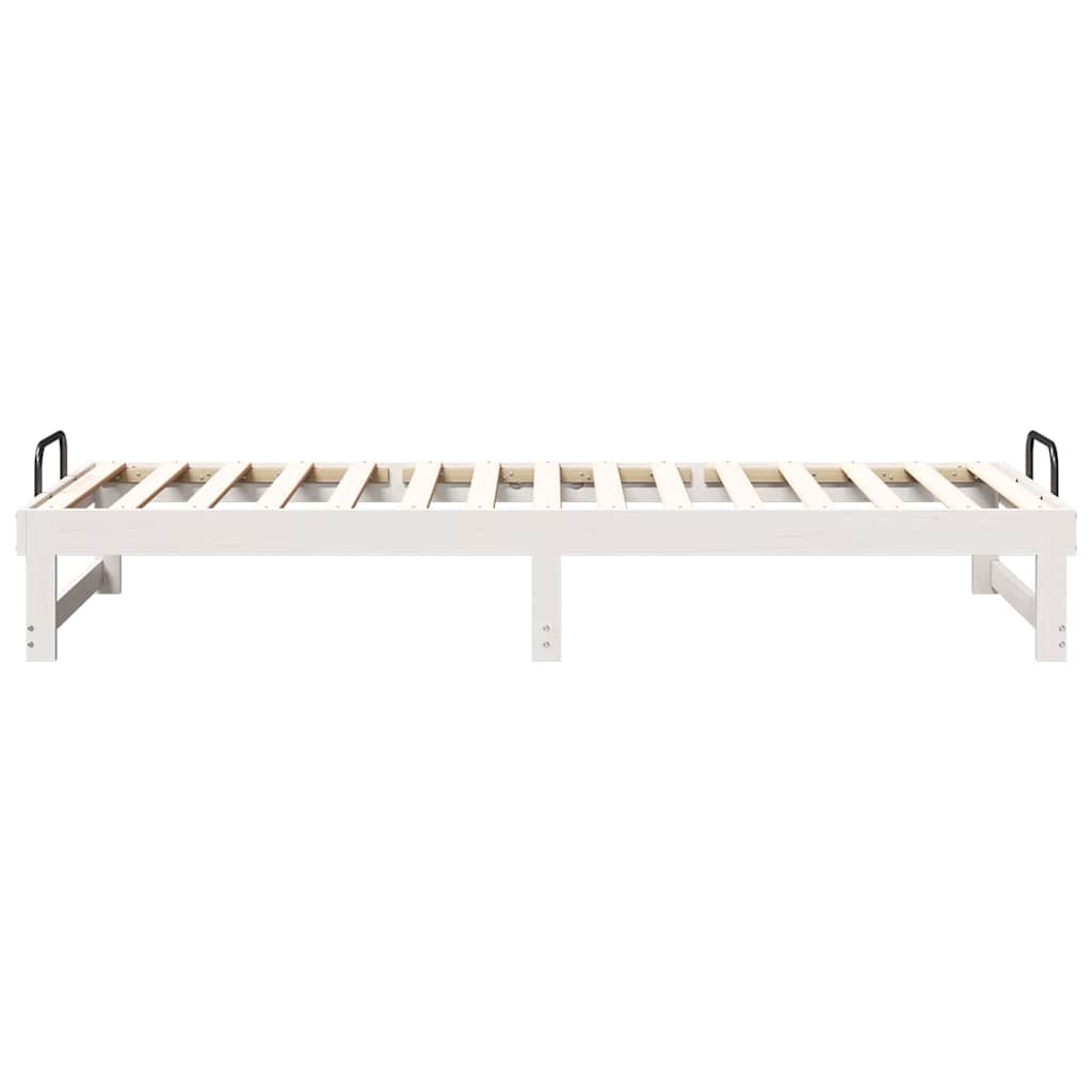 Sengestel Hvid 90 x 210 cm Massiv fyrretræ
