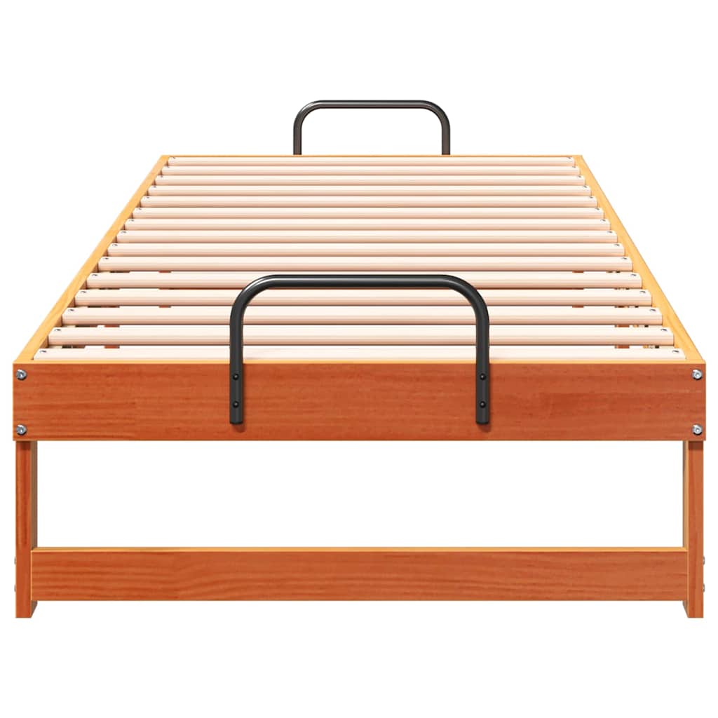Sengestel Brun 90 x 210 cm Massiv fyrretræ