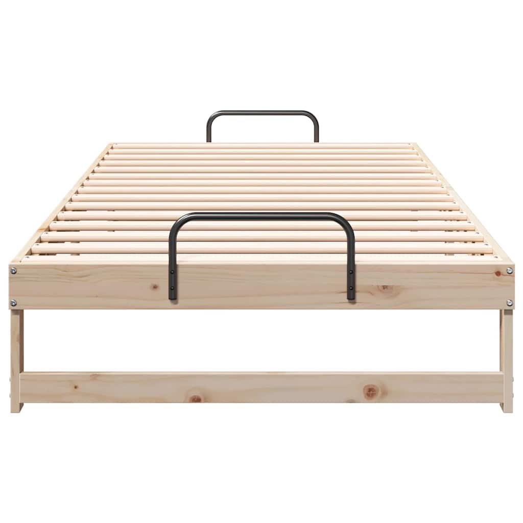 Sengestel Brun 100 x 210 cm Massiv fyrretræ