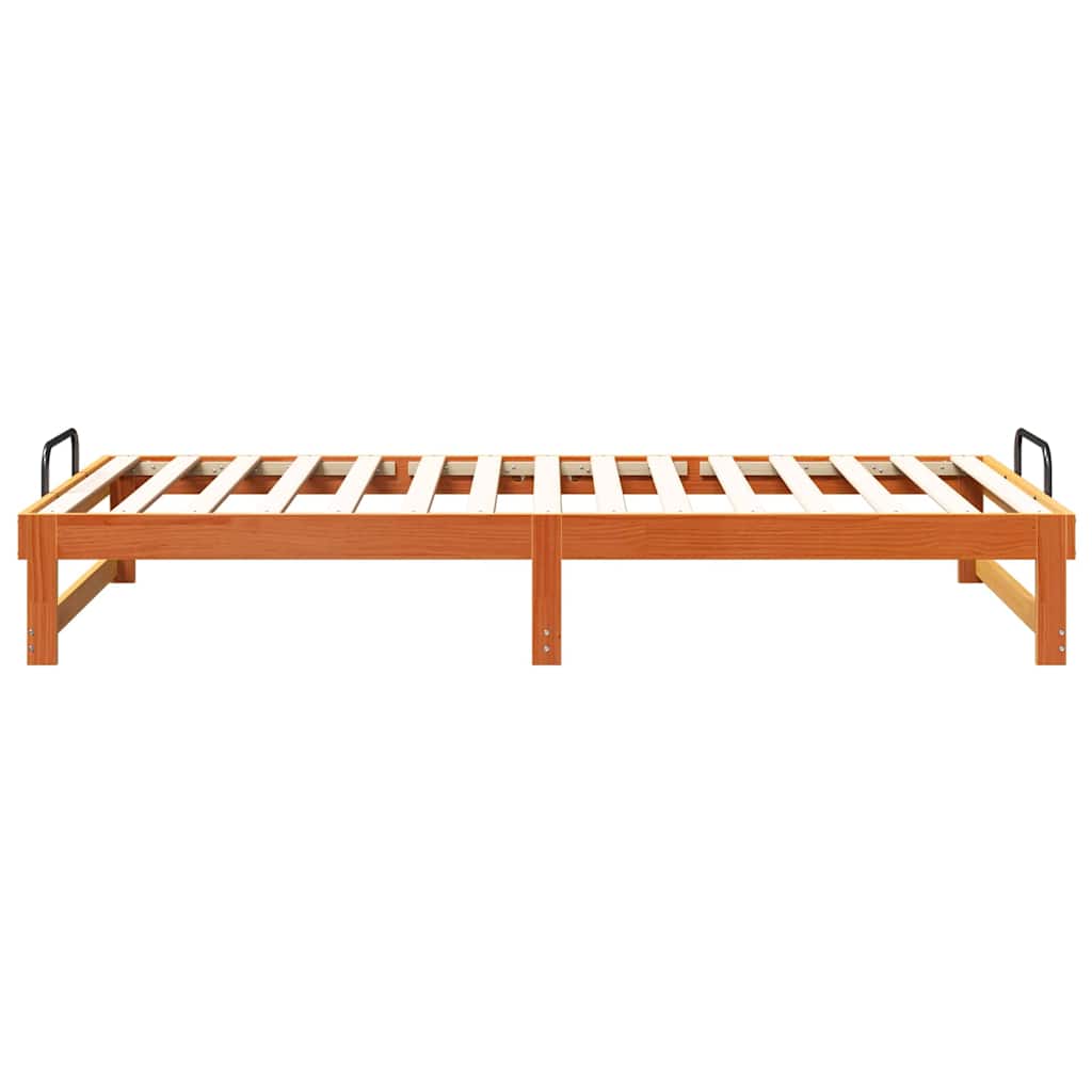 Sengestel Brun 100 x 210 cm Massiv fyrretræ