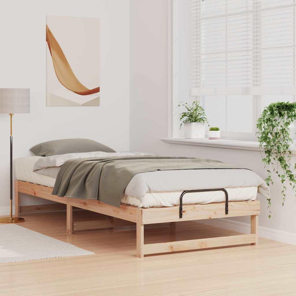 Sengestel Brun 80 x 220 cm Massiv fyrretræ