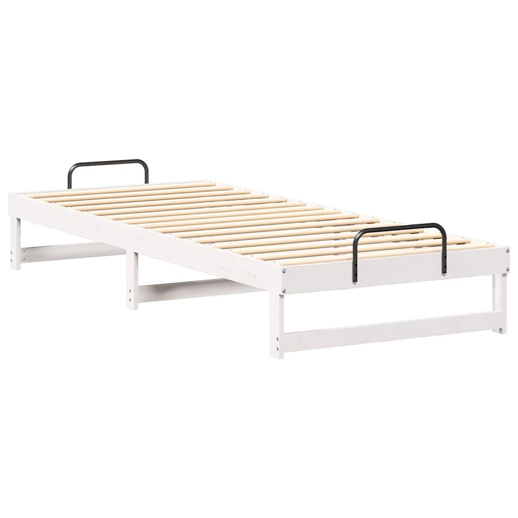 Sengestel Hvid 80 x 220 cm Massiv fyrretræ