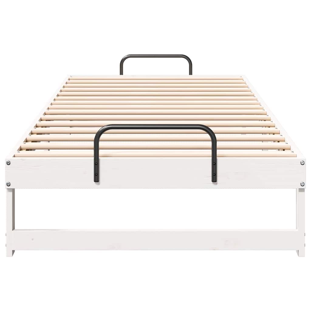 Sengestel Hvid 80 x 220 cm Massiv fyrretræ
