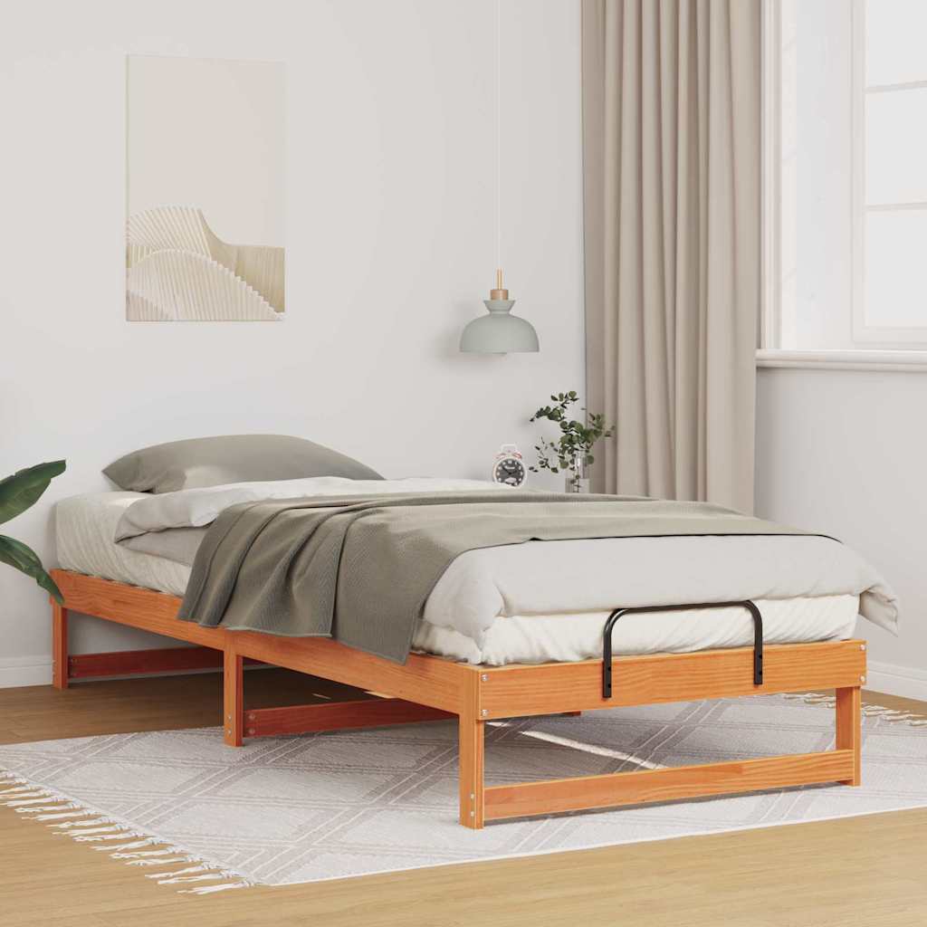 Sengestel Brun 80 x 220 cm Massiv fyrretræ