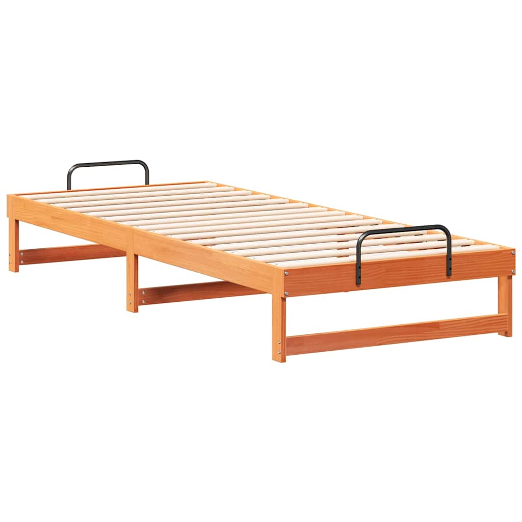Sengestel Brun 80 x 220 cm Massiv fyrretræ