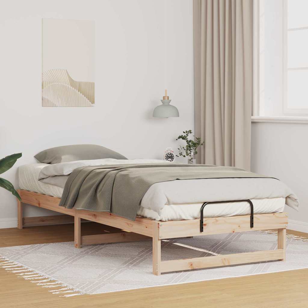 Sengestel Brun 90 x 220 cm Massiv fyrretræ