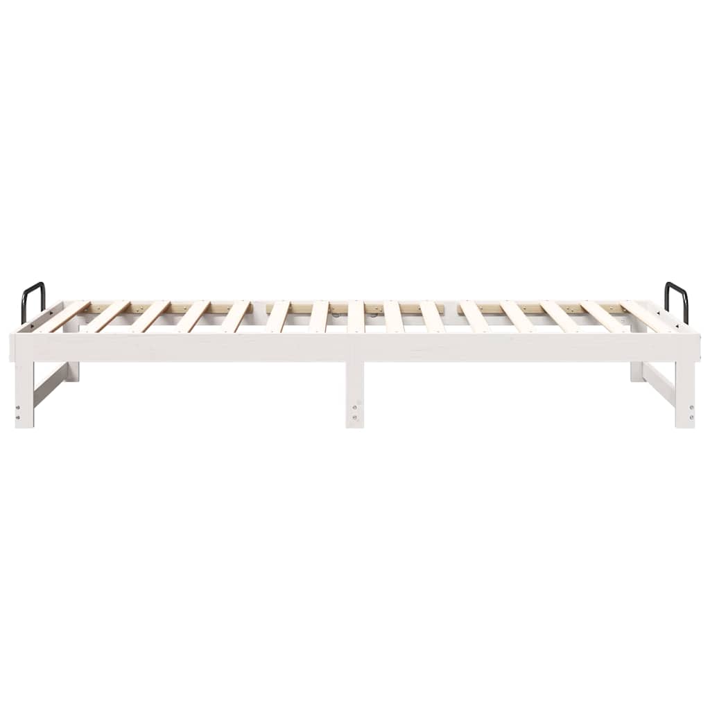 Sengestel Hvid 90 x 220 cm Massiv fyrretræ