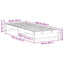 Sengestel Hvid 90 x 220 cm Massiv fyrretræ