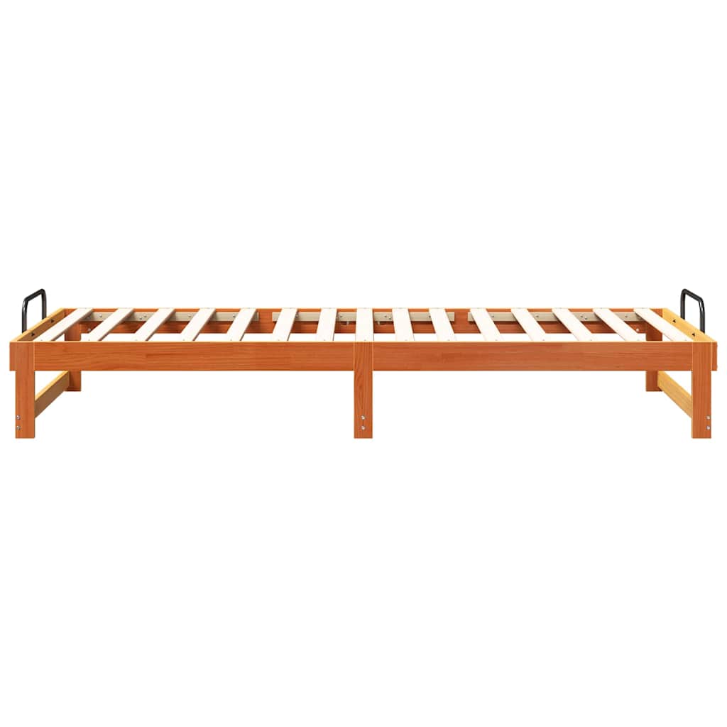 Sengestel Brun 90 x 220 cm Massiv fyrretræ