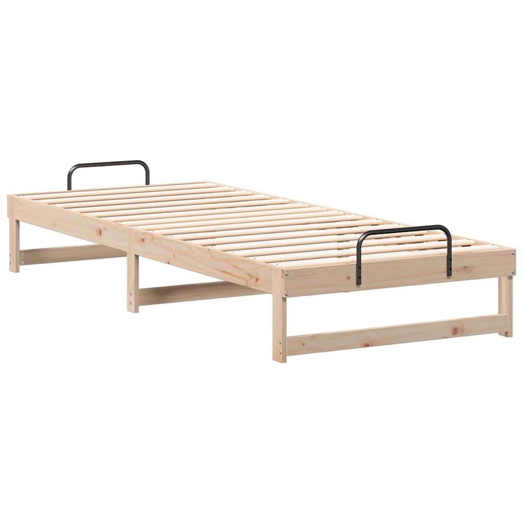 Sengestel Brun 100 x 220 cm Massiv fyrretræ