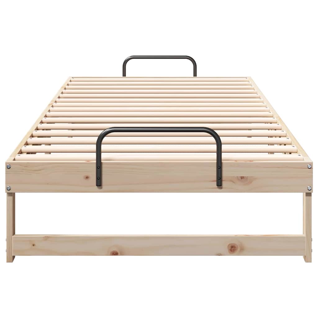 Sengestel Brun 100 x 220 cm Massiv fyrretræ