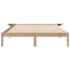 Sengestel med sideborde Naturfarvet 140 x 210 cm