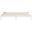 Sengestel med sideborde Hvid 200 x 210 cm Massiv fyrretræ