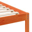 Sengestel med sideborde Voks brun 90 x 220 cm Massiv fyrretræ