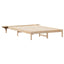 Sengestel med sideborde Naturfarvet 160 x 220 cm