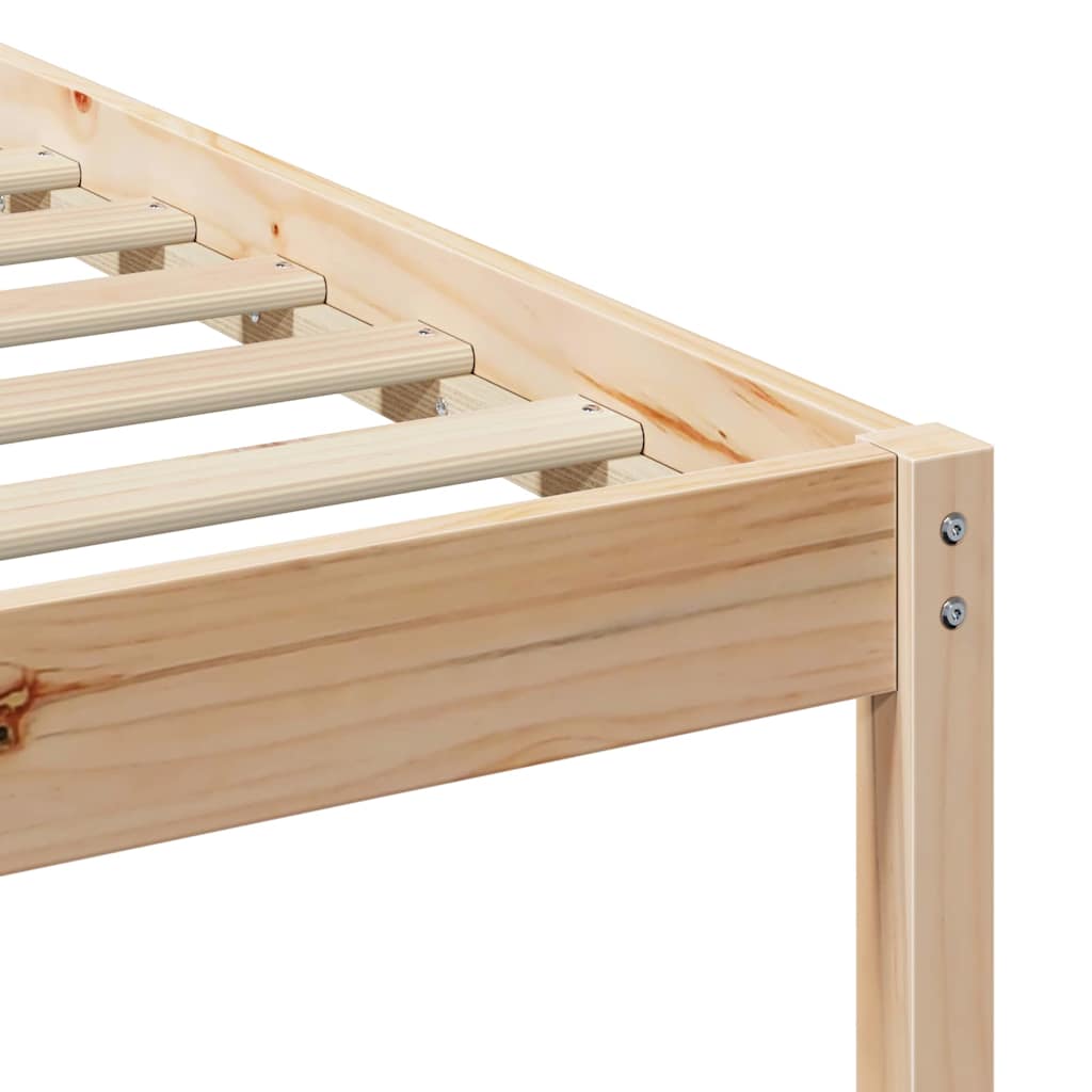 Sengestel med sideborde Naturfarvet 180 x 220 cm