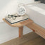 Sengestel med sideborde Naturfarvet 180 x 220 cm