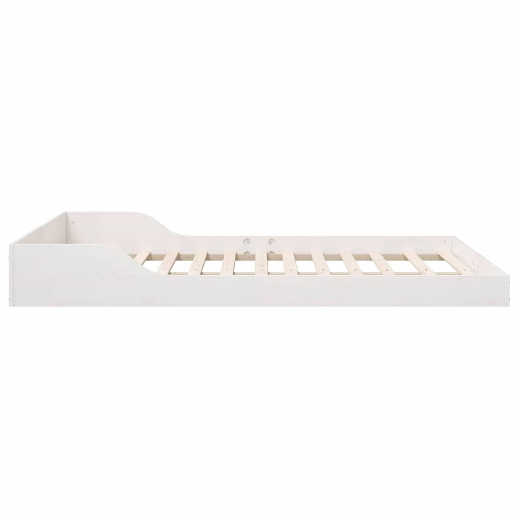 Sengestel Hvid 140 x 190 cm Massiv fyrretræ