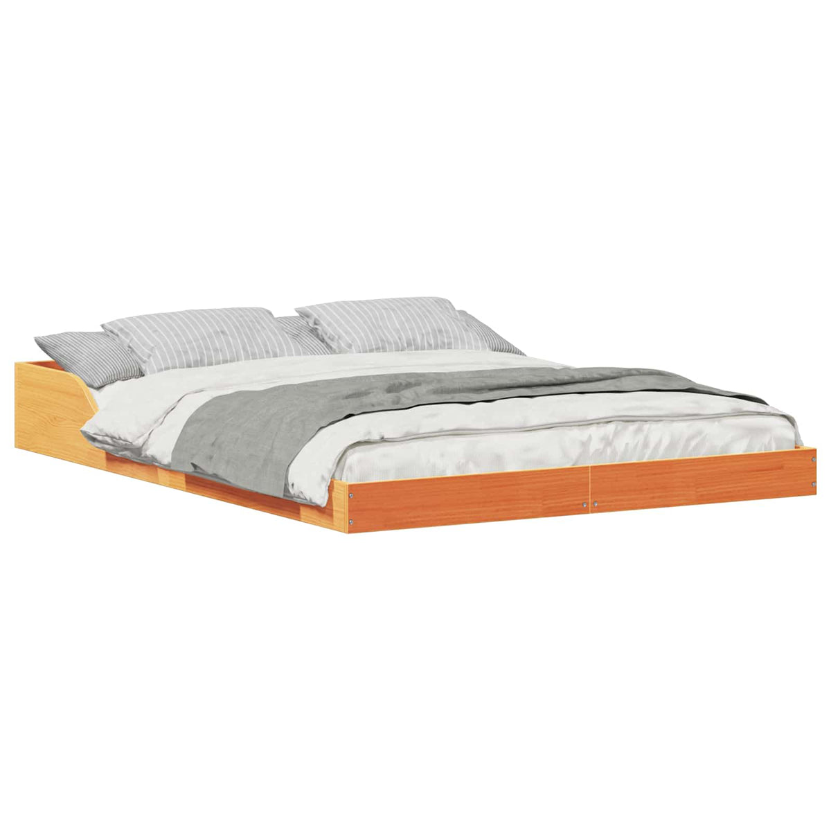 Sengestel Voks brun 120 x 190 cm Massiv fyrretræ