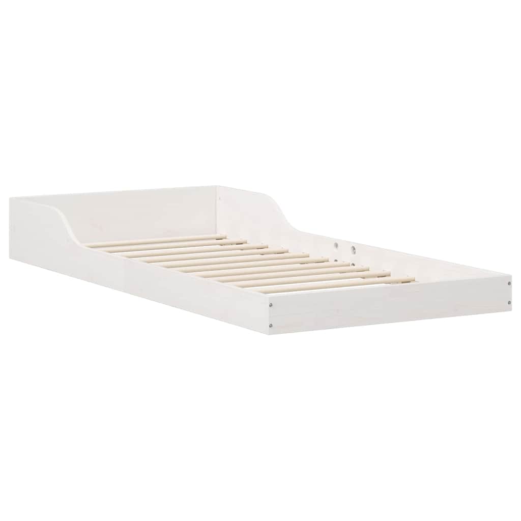 Sengestel Hvid 100 x 200 cm Massiv fyrretræ