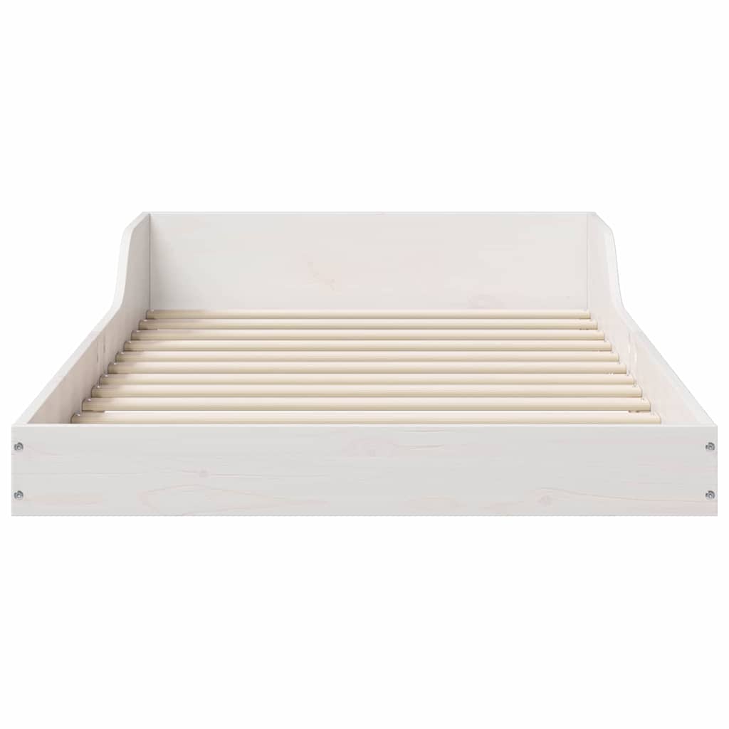 Sengestel Hvid 90 x 200 cm Massiv fyrretræ