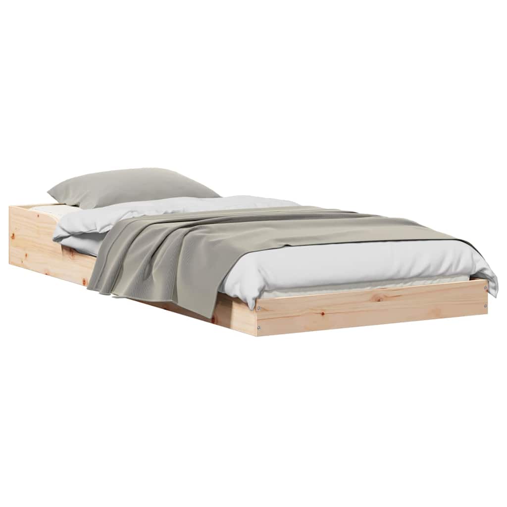 Sengestel Naturfarvet 80 x 200 cm Massiv fyrretræ