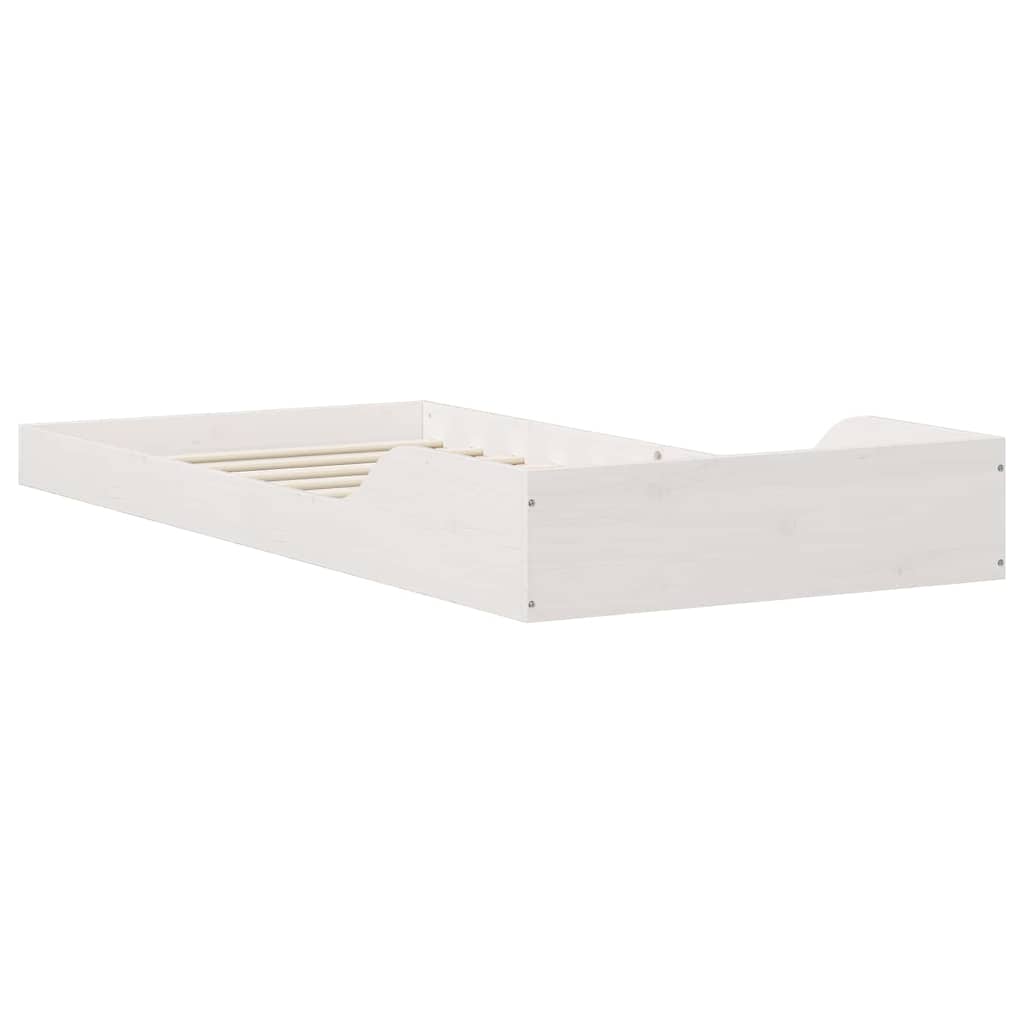 Sengestel Hvid 80 x 200 cm Massiv fyrretræ