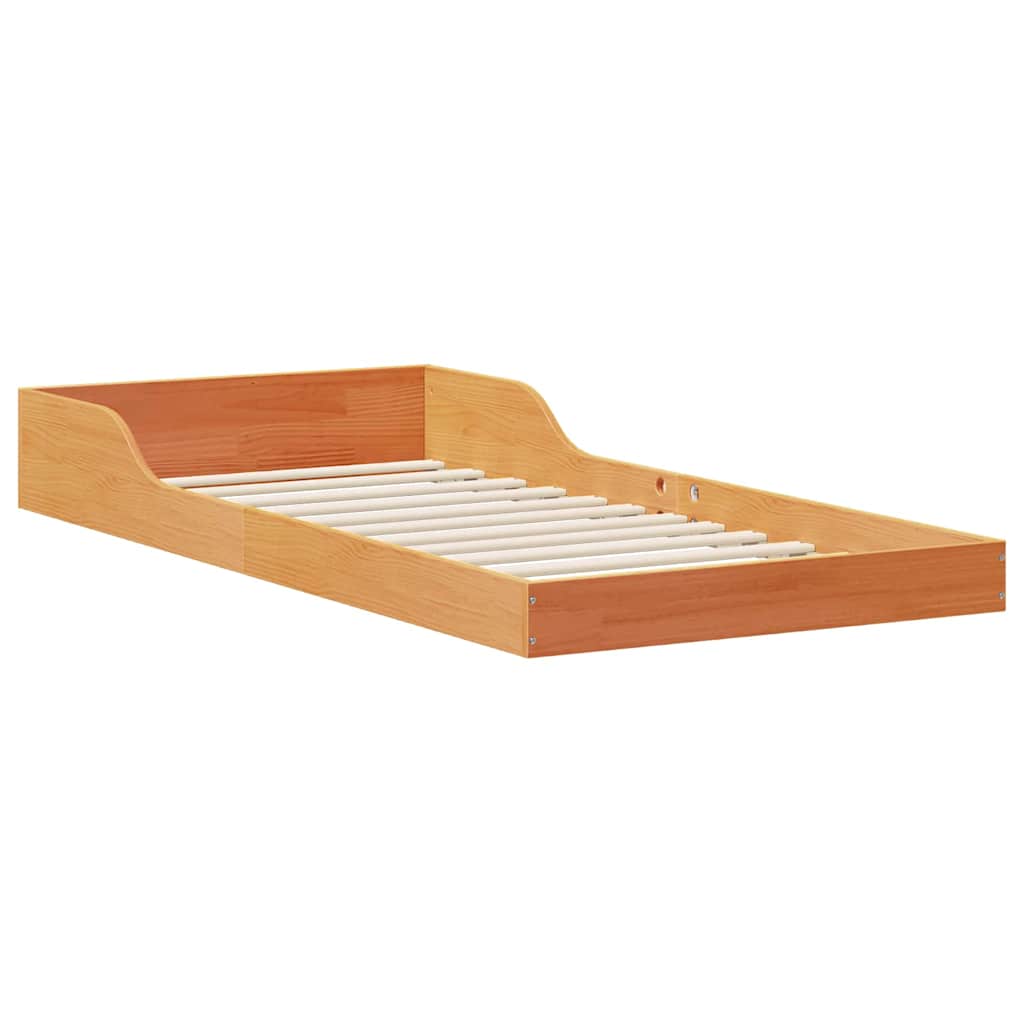 Sengestel Voks brun 80 x 200 cm Massiv fyrretræ