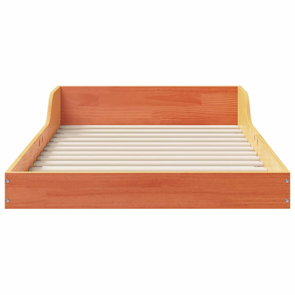 Sengestel Voks brun 80 x 210 cm Massiv fyrretræ
