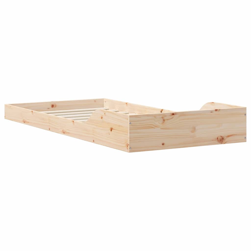 Sengestel Brun 90 x 210 cm Massiv fyrretræ