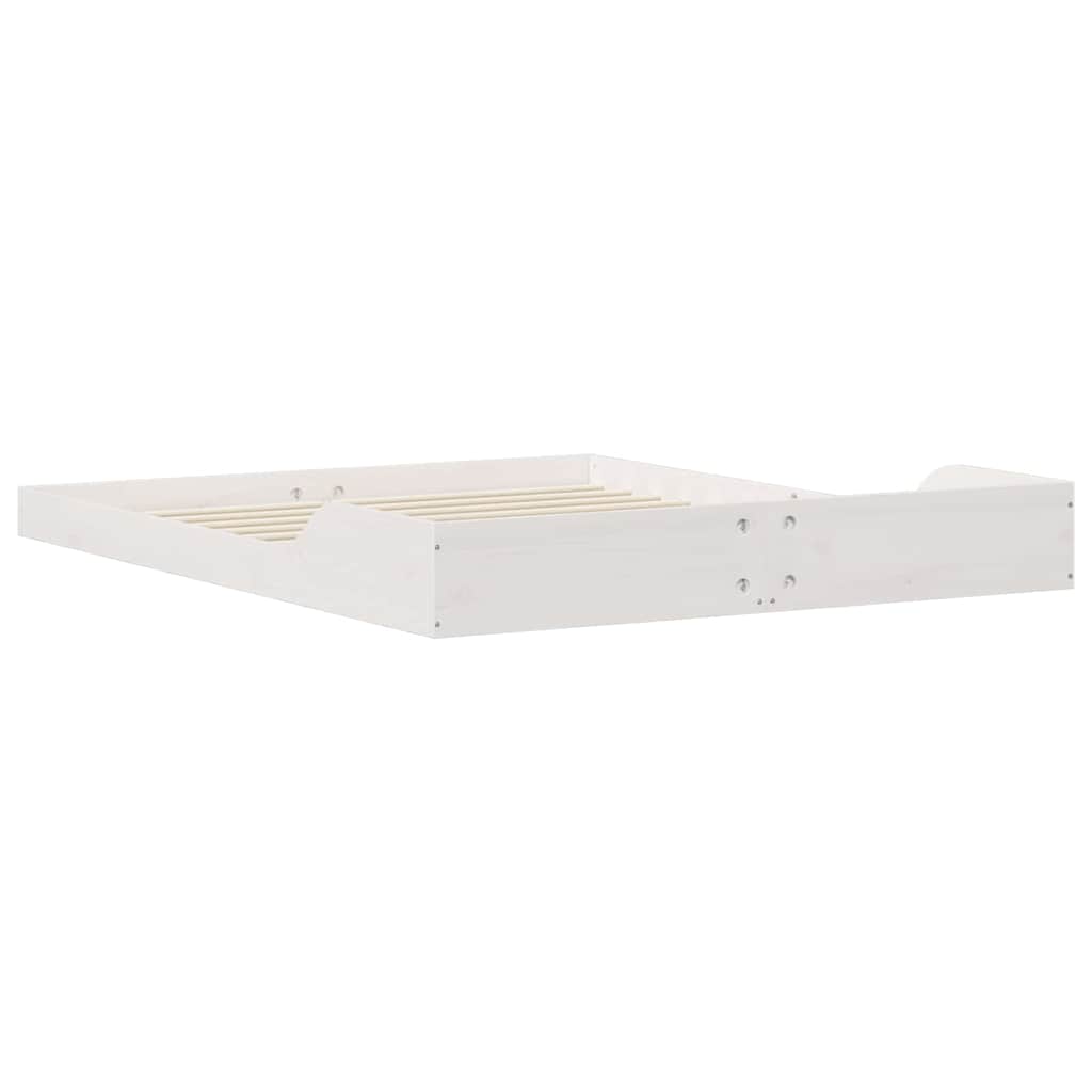 Sengestel Hvid 140 x 210 cm Massiv fyrretræ