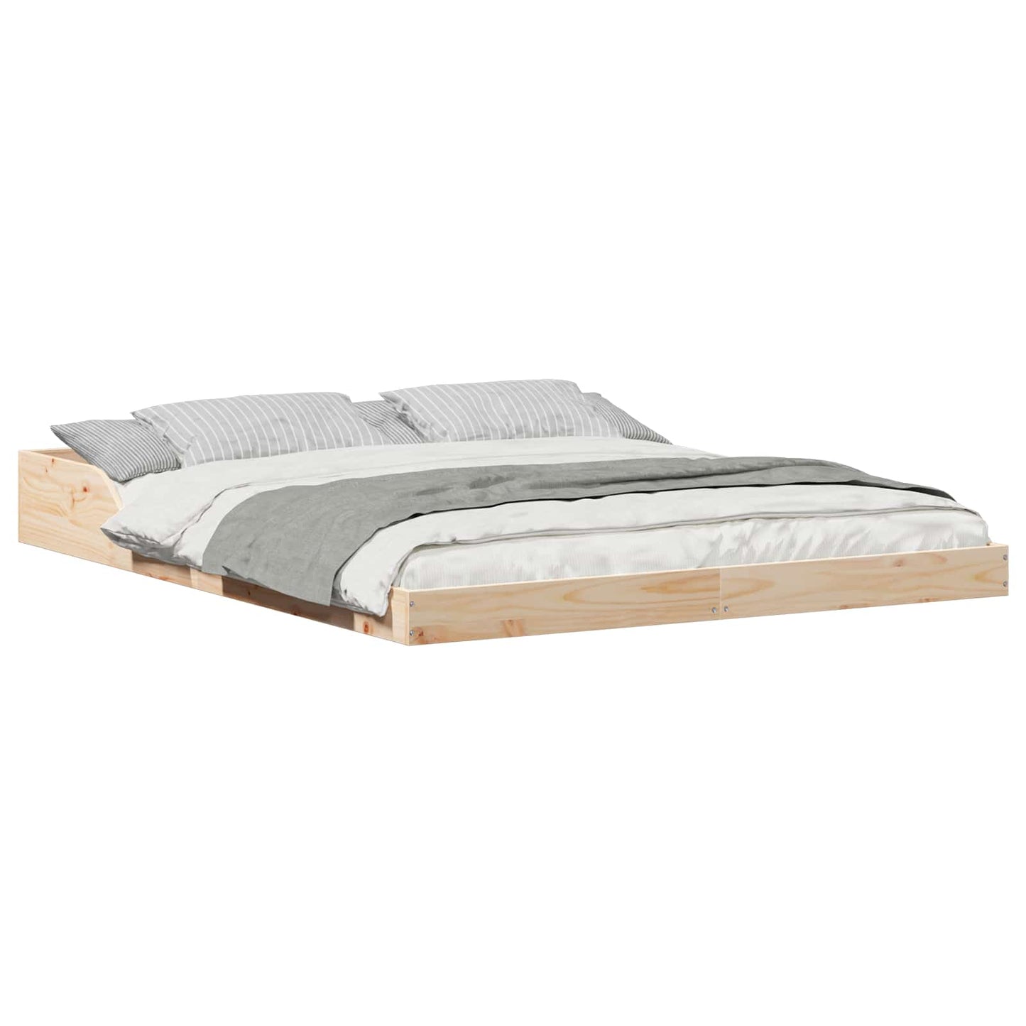 Sengestel Brun 160 x 210 cm Massiv fyrretræ