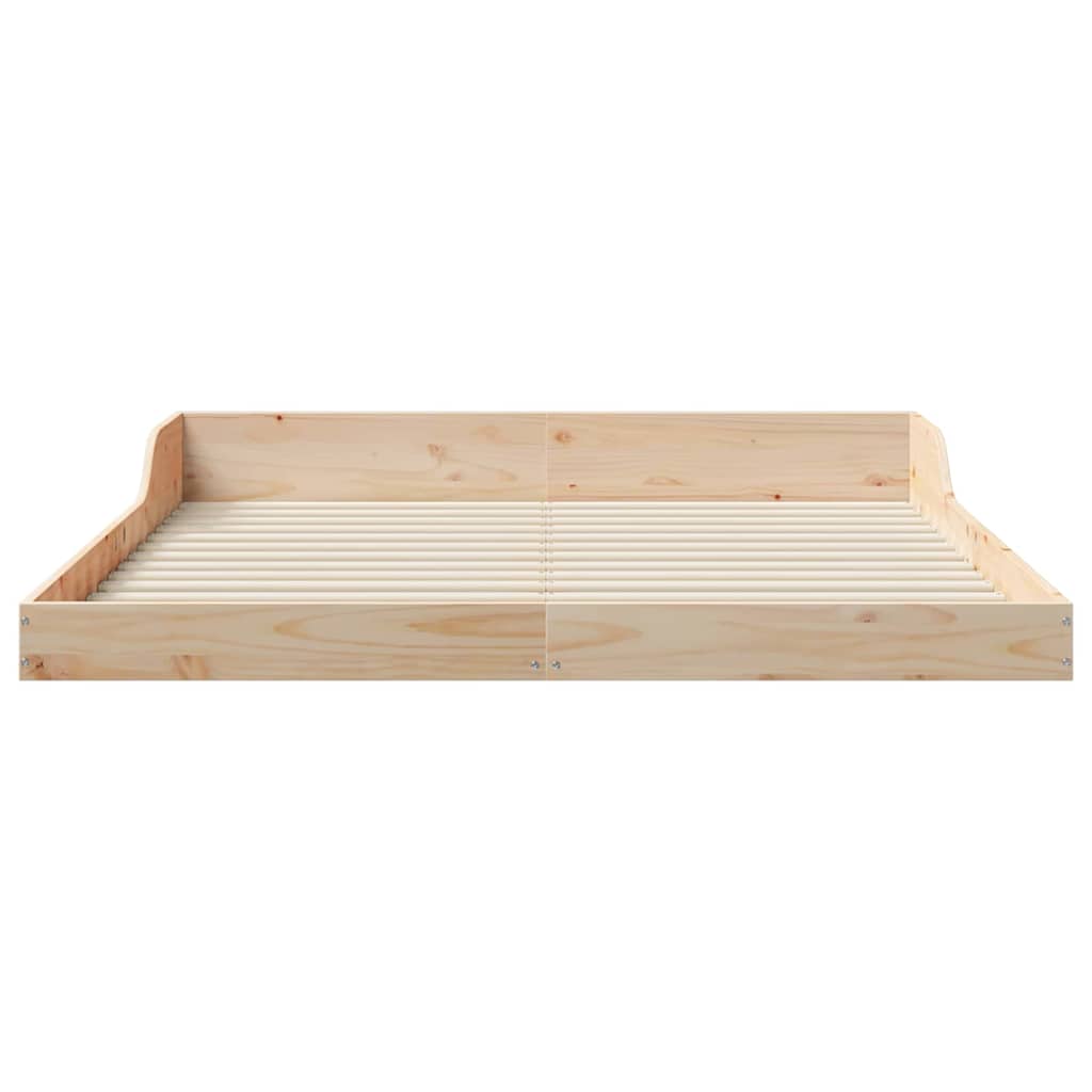Sengestel Brun 160 x 210 cm Massiv fyrretræ
