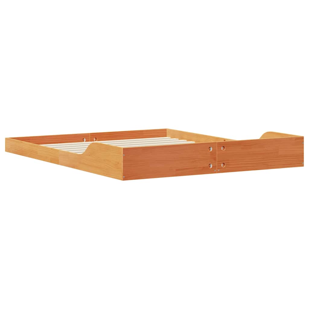 Sengestel Voks brun 160 x 210 cm Massiv fyrretræ
