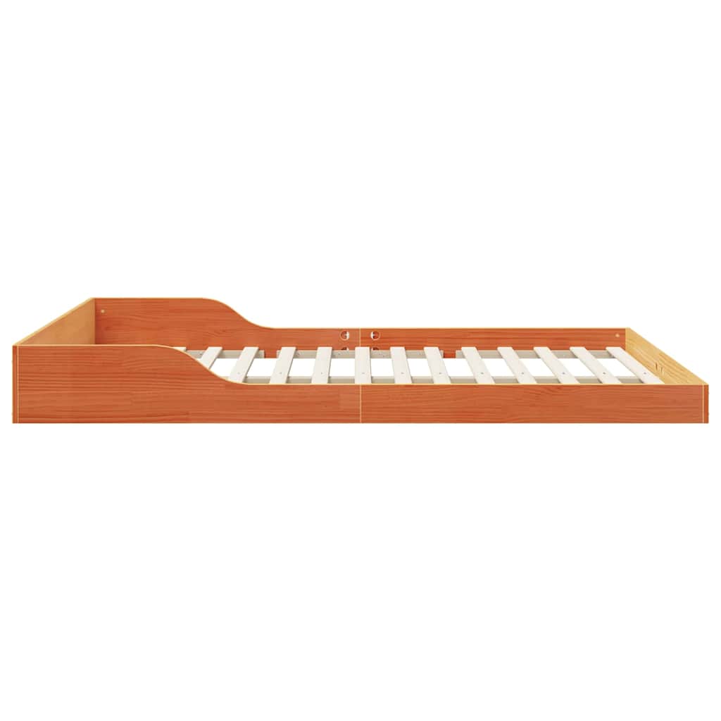 Sengestel Voks brun 160 x 210 cm Massiv fyrretræ