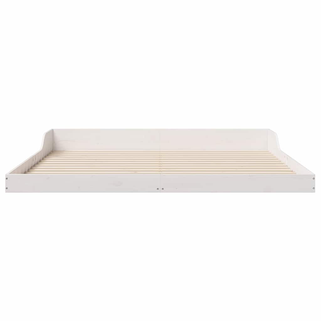 Sengestel Hvid 180 x 210 cm Massiv fyrretræ