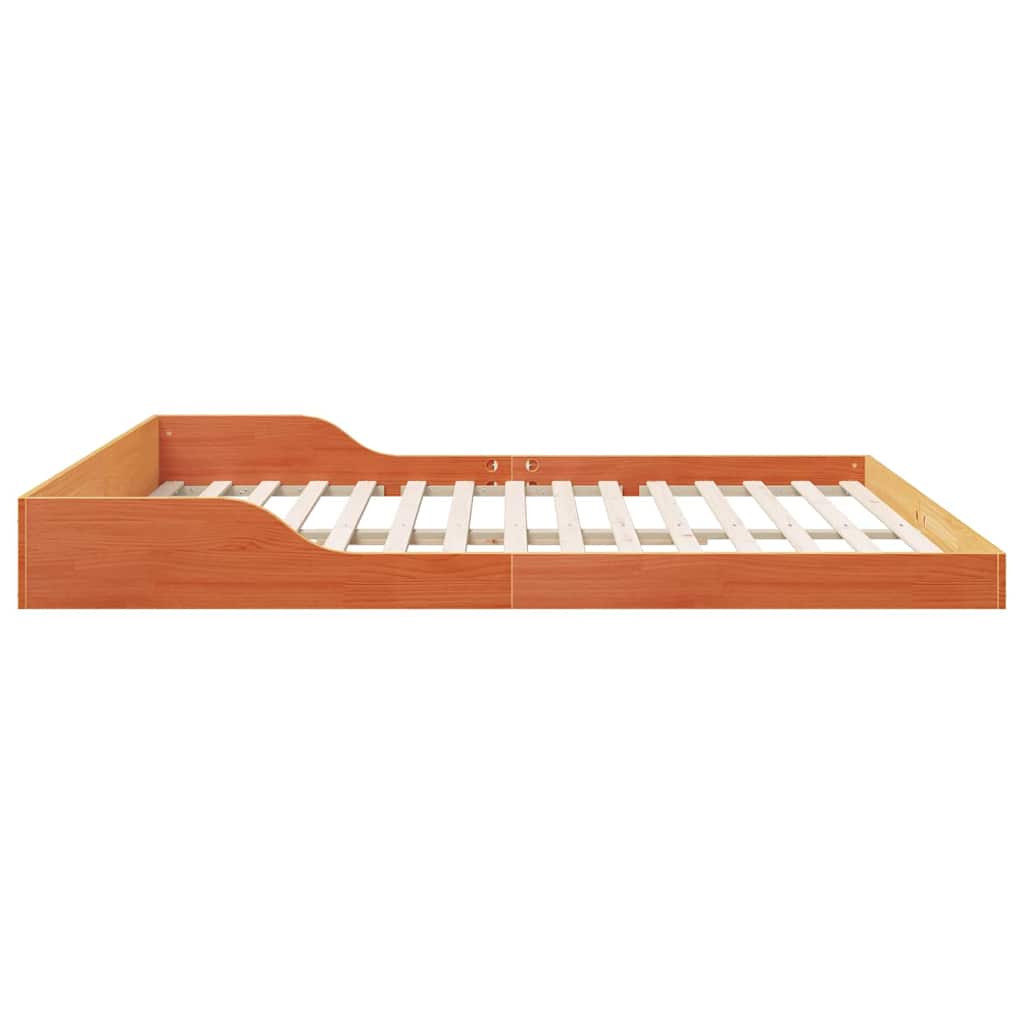 Sengestel Voks brun 180 x 210 cm Massiv fyrretræ