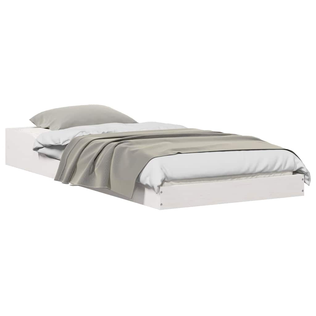 Sengestel Hvid 80 x 220 cm Massiv fyrretræ