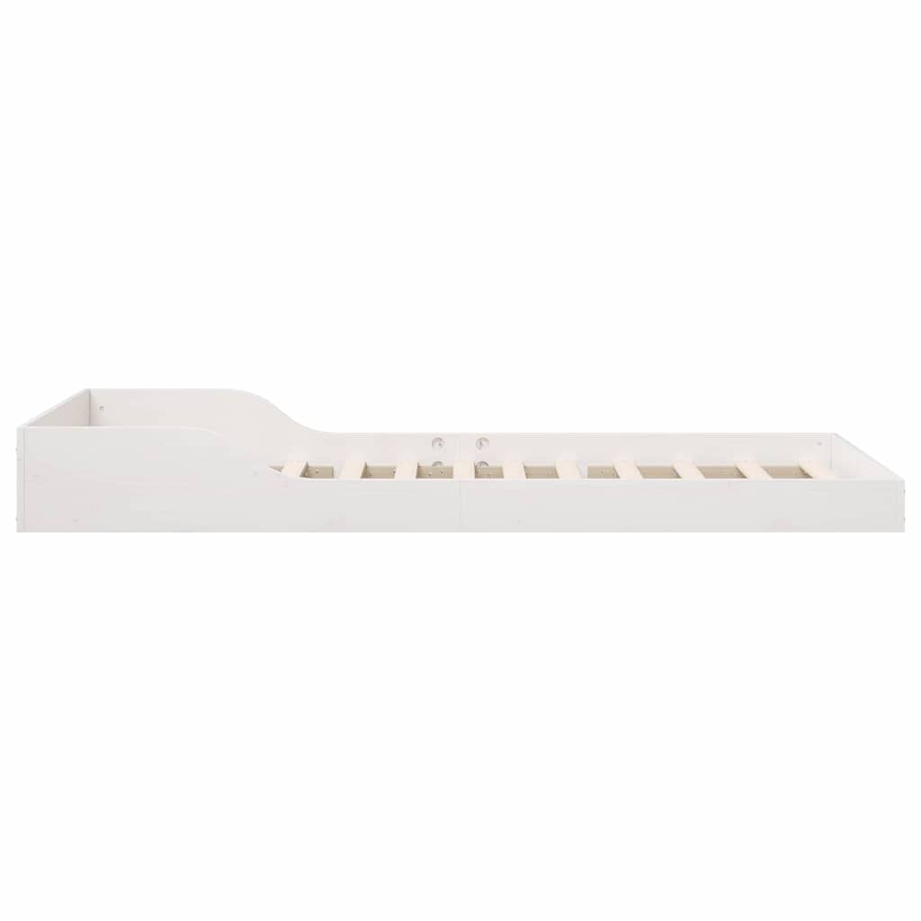 Sengestel Hvid 90 x 220 cm Massiv fyrretræ