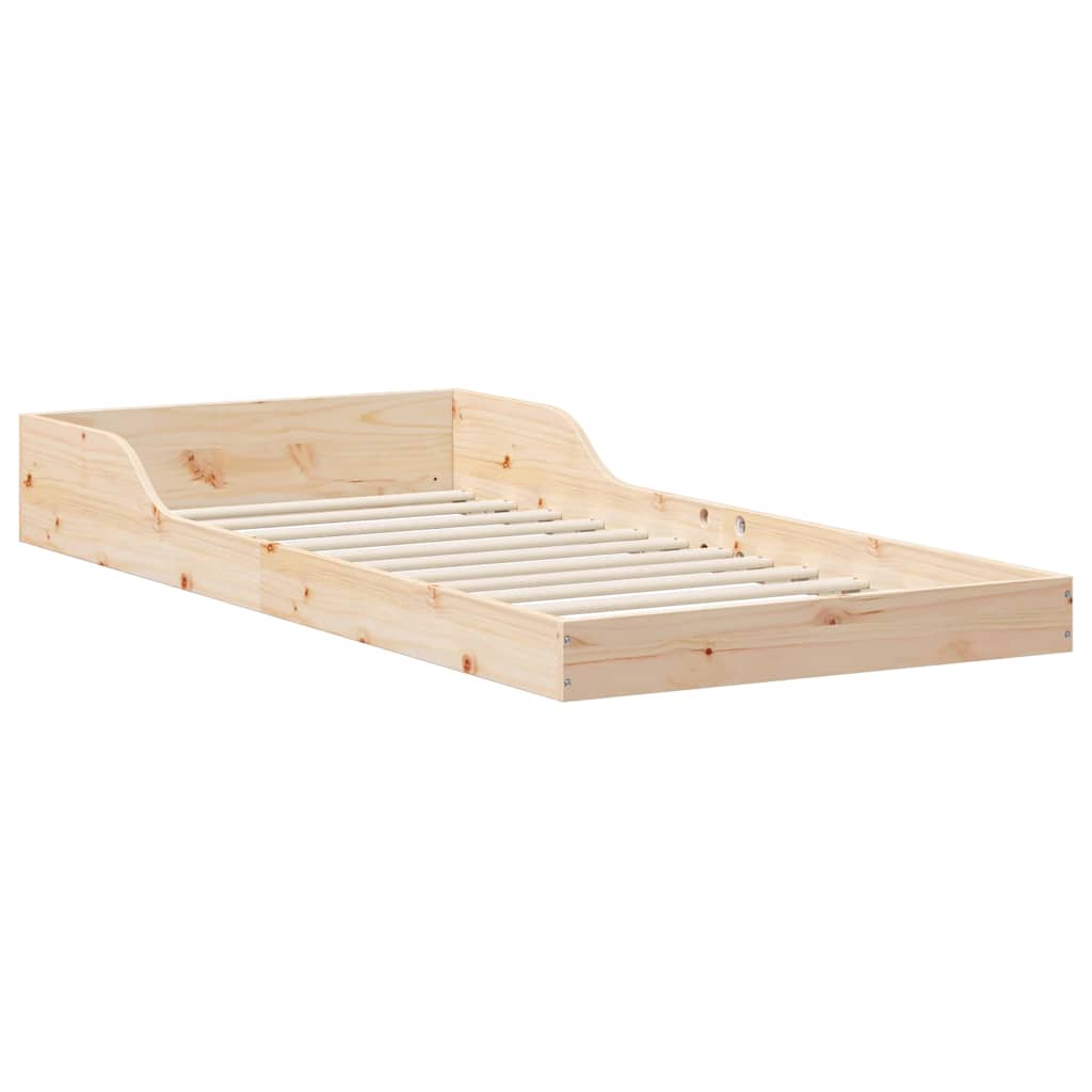Sengestel Naturfarvet 100 x 220 cm Massiv fyrretræ